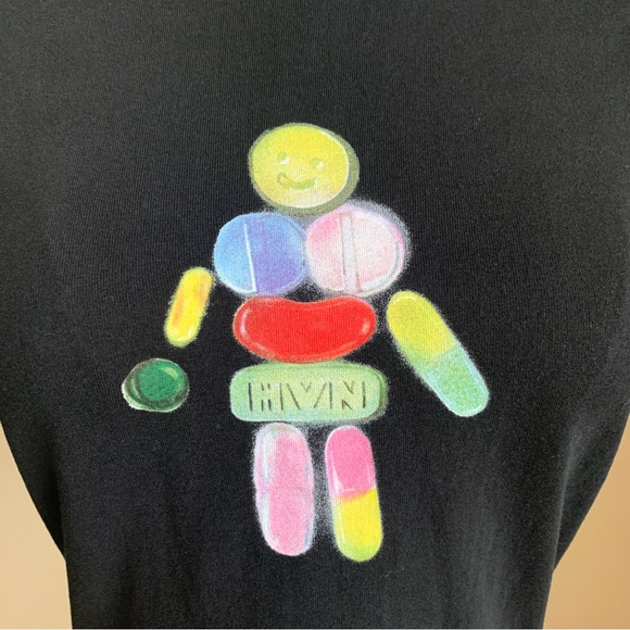 Marc Jacobs Heaven Pill Vitamin Baby Tee T-Shirt Claire Barrow XS - Picture 4 of 12